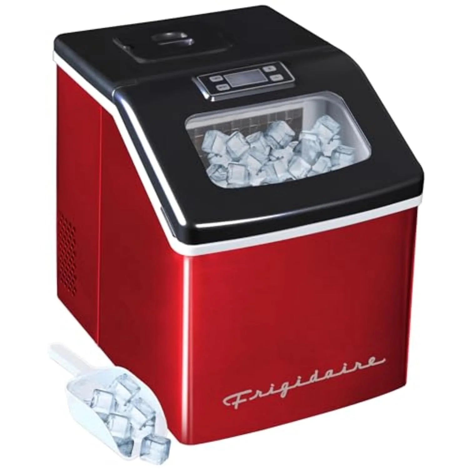 FRIGIDAIRE EFIC452-SS 40 Lbs Extra Large Clear Maker, Stainless Steel, Makes Square Ice