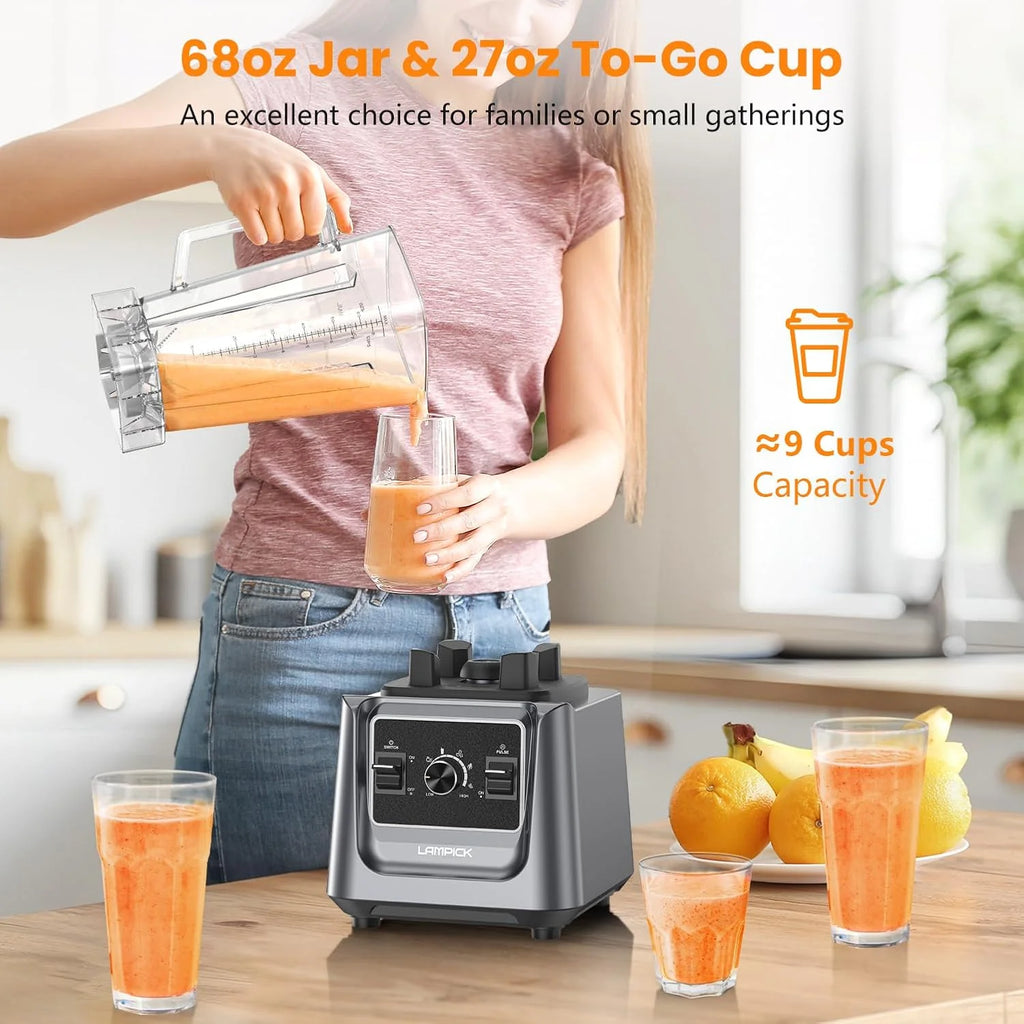 Blenders for Kitchen, 2000W Blender for Smoothies 35000 RPM