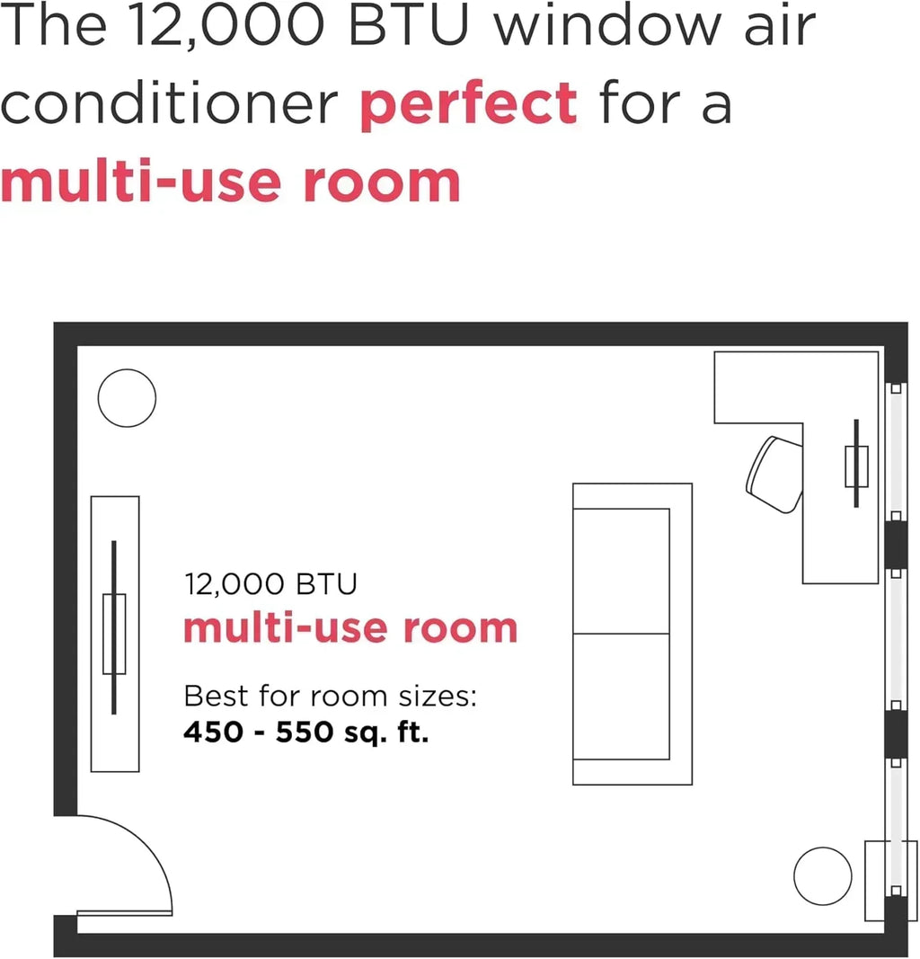 Frigidaire 5,000 BTU Window Air Conditioner Remote Control Cools Up to 150 Sq. Ft. Quiet Operation