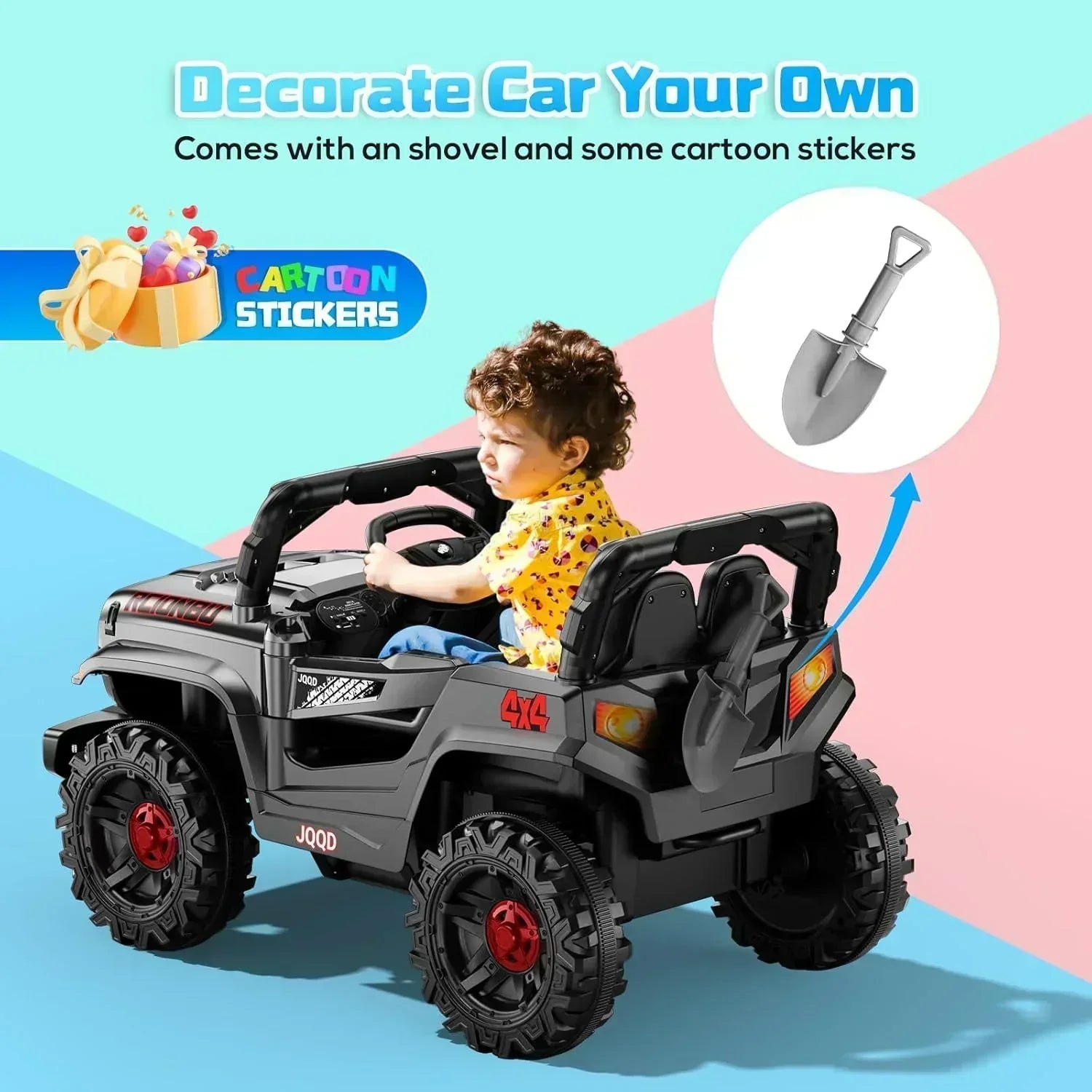 SEALIGHT 12V Children's Driving Truck Model 380 Watt Motor Emergency Braking Function