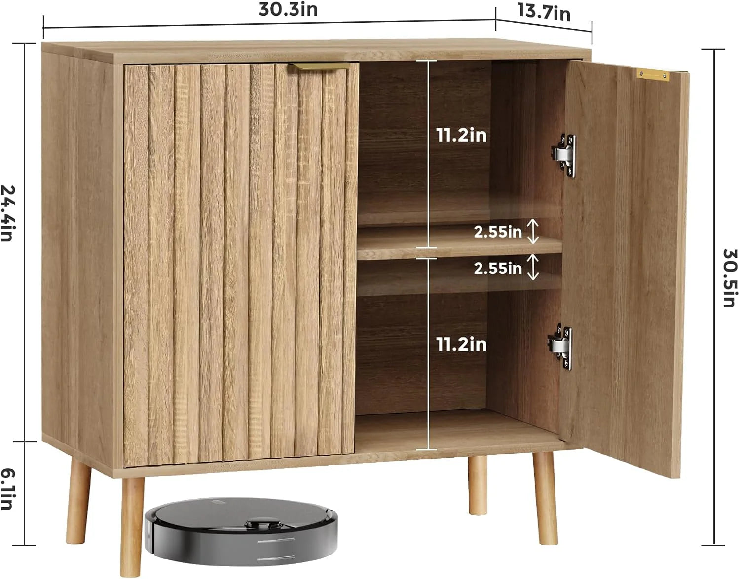 Free Standing Cabinet Black Wood for Living Room, Bedroom, Dining Room, Hallway, Entryway