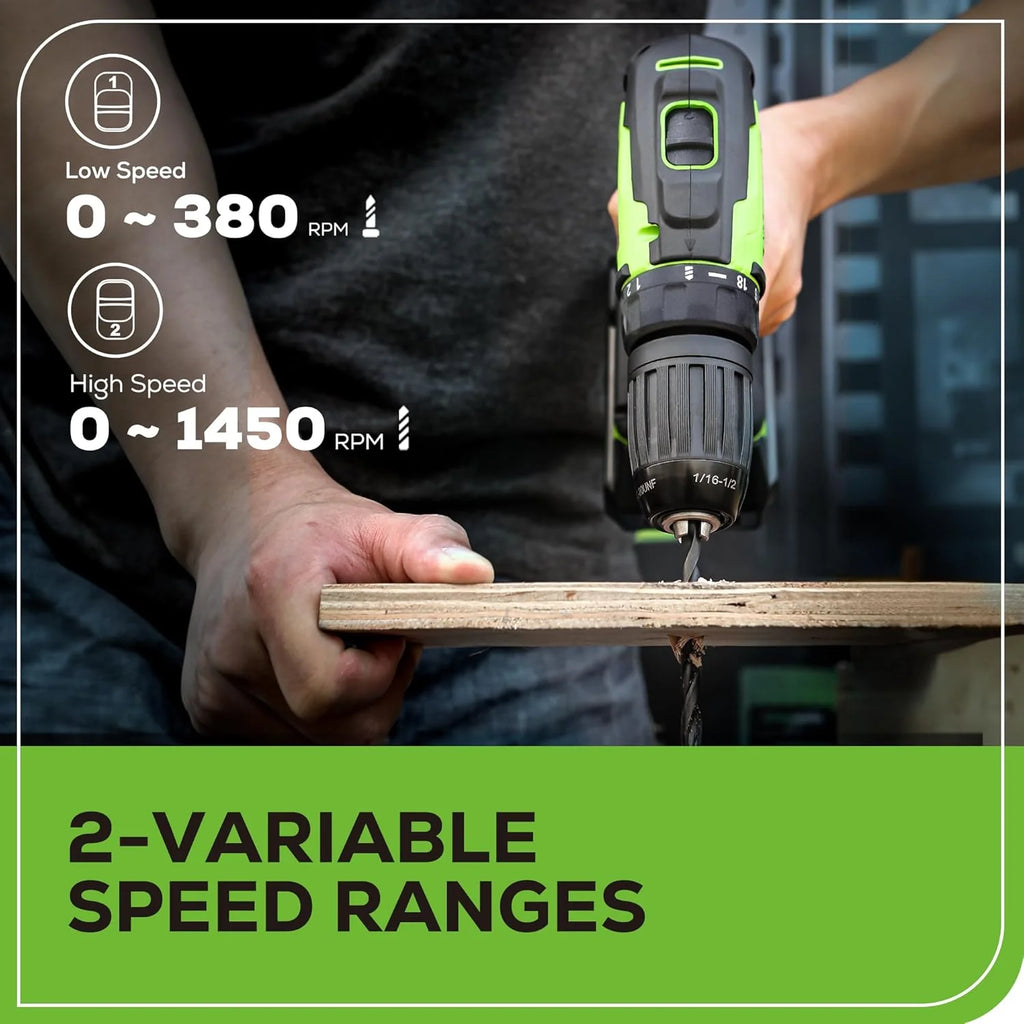 24V Brushless Cordless Drill and Impact Driver,Power Tool Combo Kit Included 1/2�M��rill & 1/4�M��ex Impact Driver and (2) Batteries, Fast Charger, 2 pcs Drill Bit Set & Bag