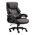 Executive Office Chair Brown Leather Ergonomic Big and Tall Computer Chair