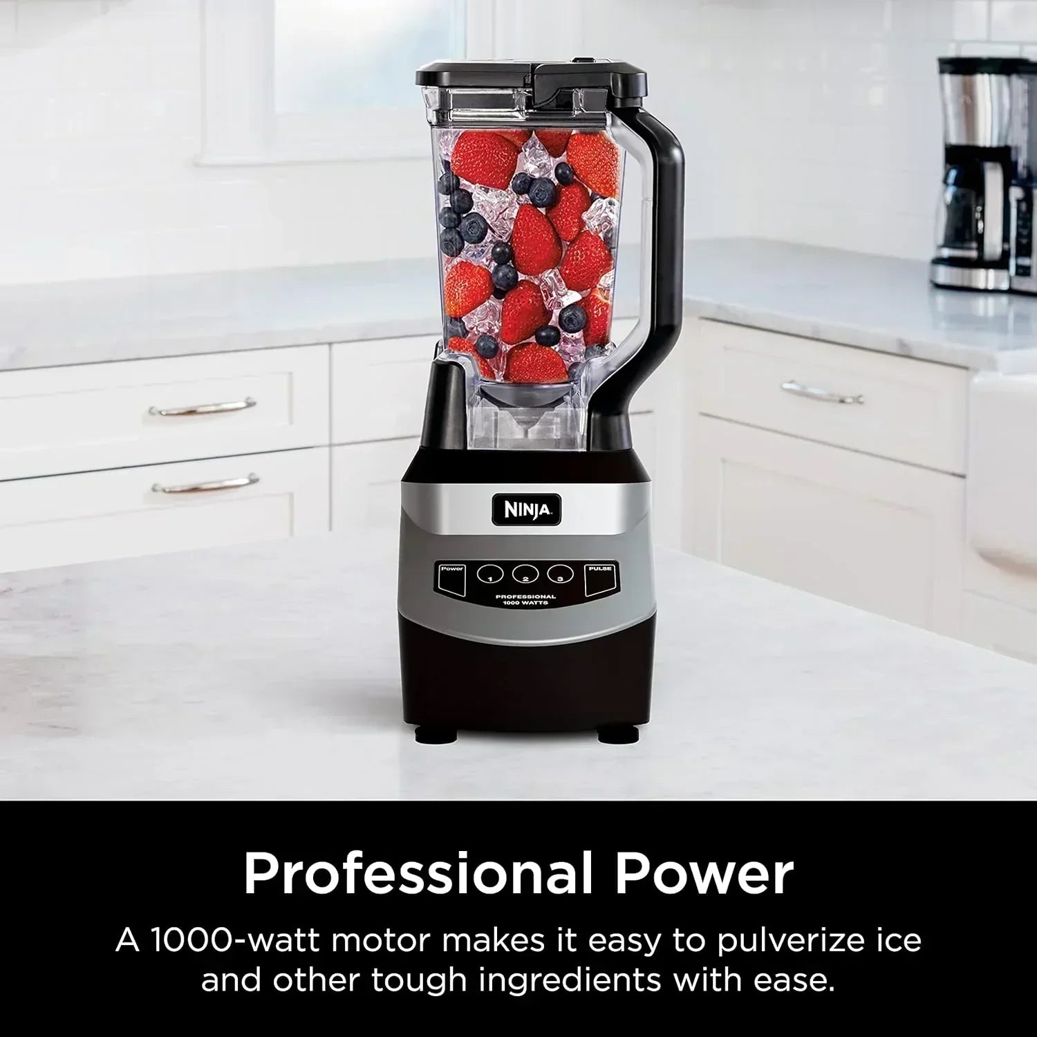 Ninja BL610 Professional 72 Oz Countertop Blender 1000-Watt Base Total Crushing Technology