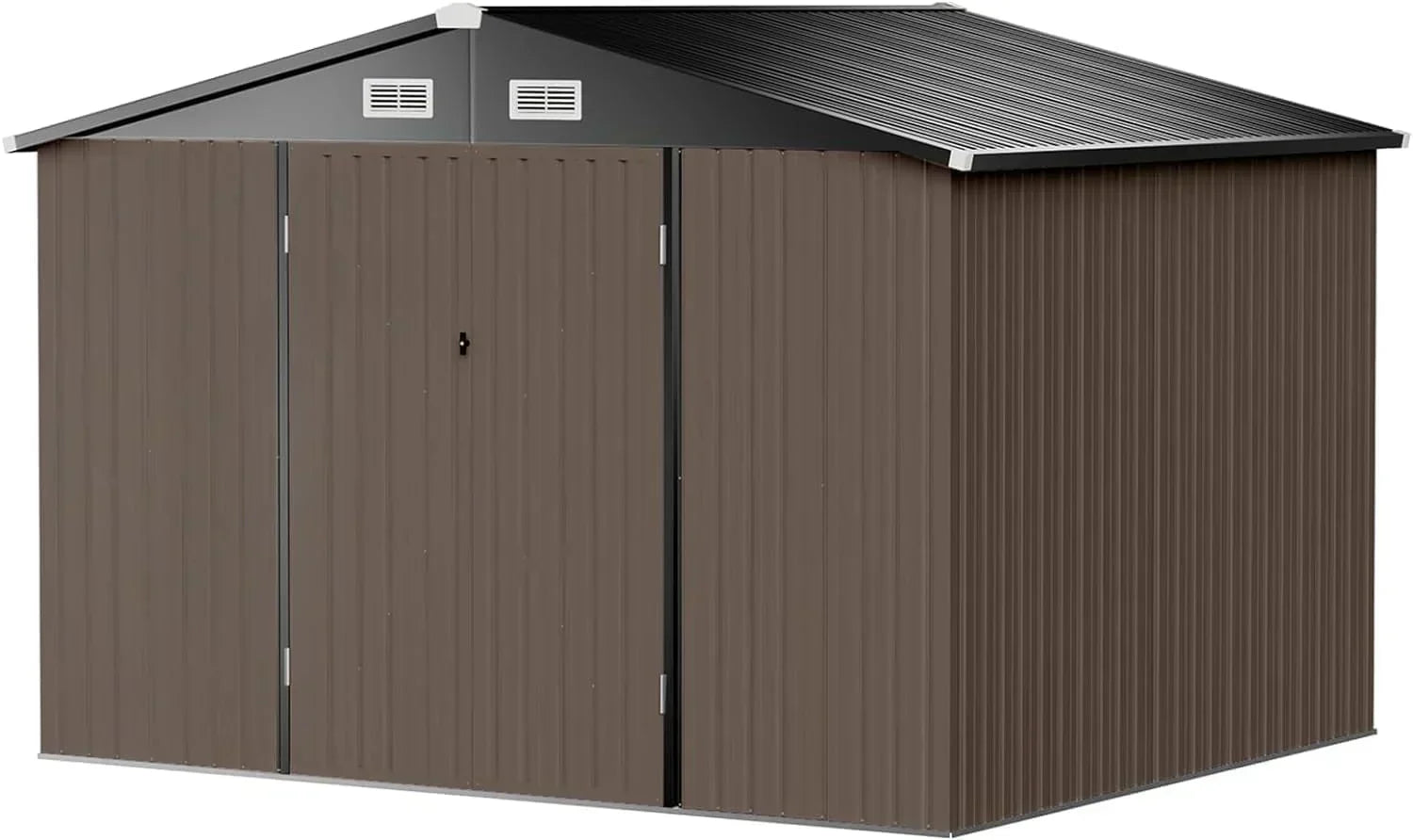 Aoxun 6.2x4 FT Shed Outdoor Storage Shed Metal Garden Shed Sloping Roof Tool Shed Bike Shed