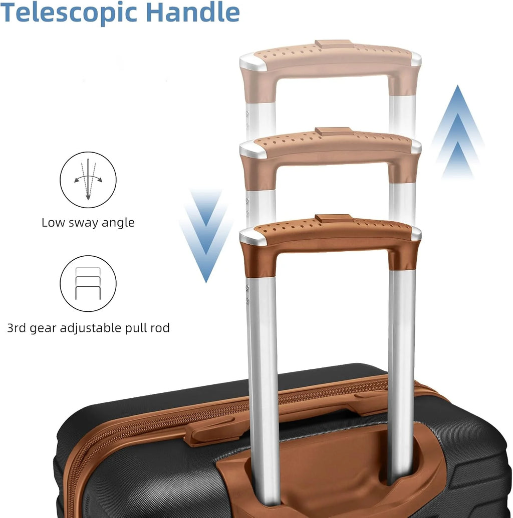 Luggage 6-piece hardshell expandable suitcase lightweight travel carry-on luggage set