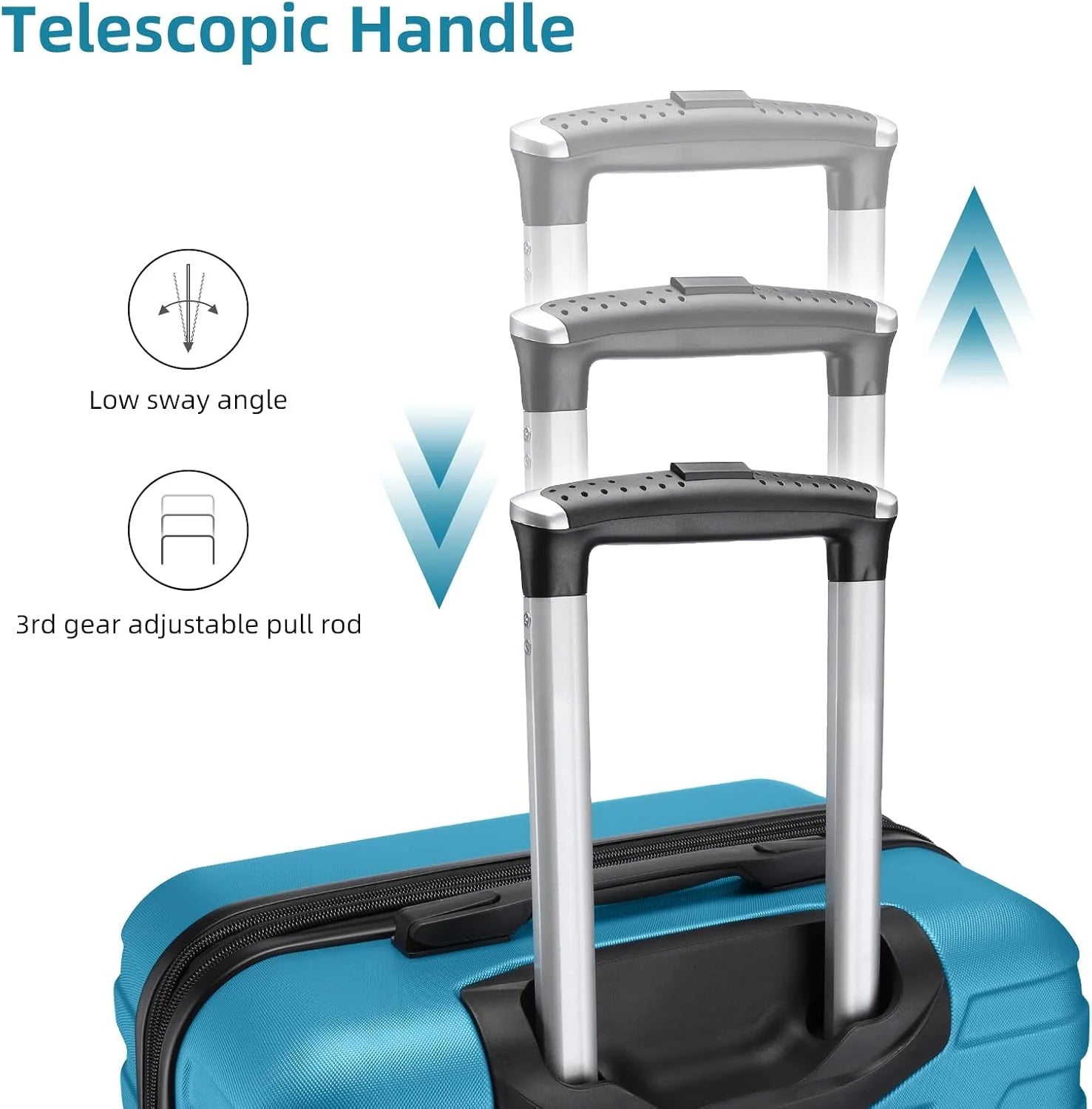Luggage 6-piece hardshell expandable suitcase lightweight travel carry-on luggage set