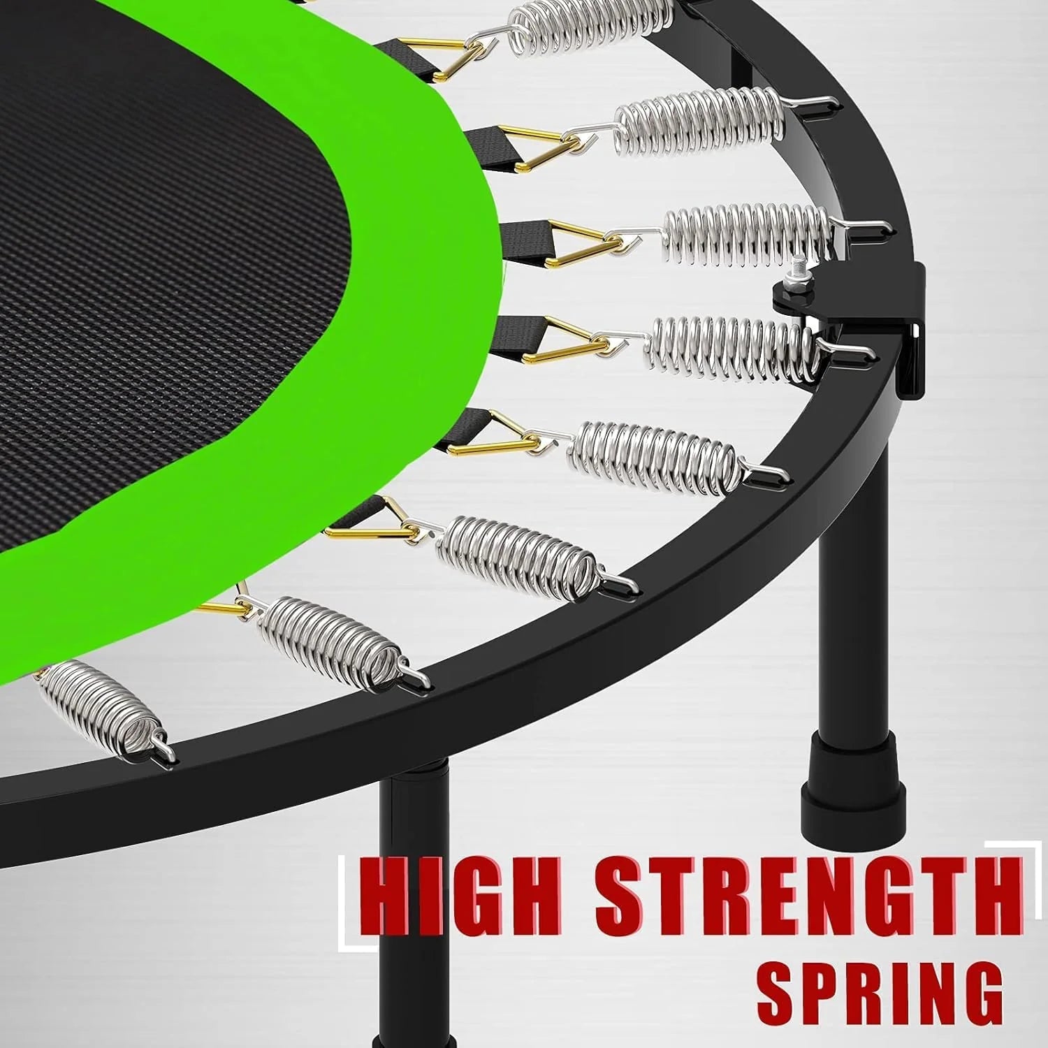Kanchimi 40 48 Folding Mini Fitness Indoor Exercise Workout Rebounder Trampoline with Handle, Max Load 330lbs