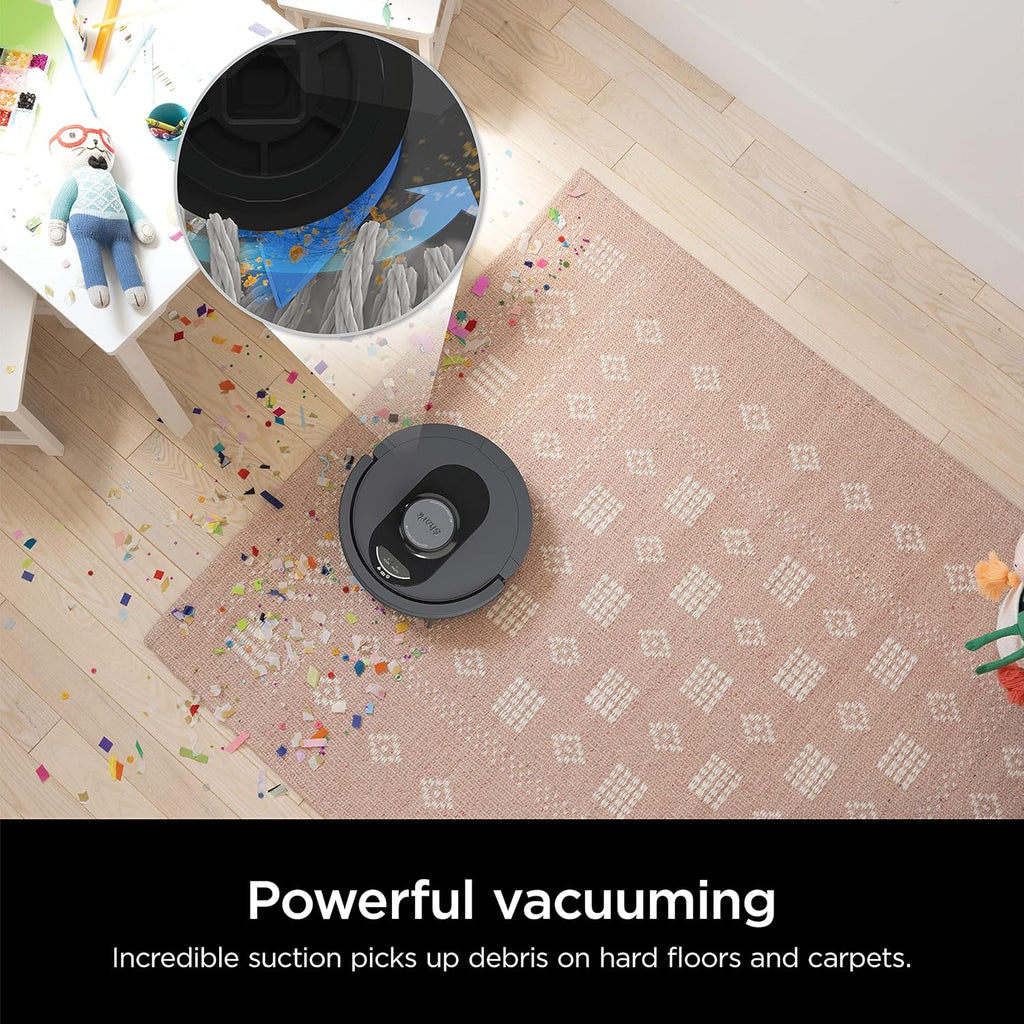 Voice Control Robot Vacuum with Matrix Clean Navigation, Home Mapping, 60-Day Capacity, XL Self-Empty Base for Homes with Pets, Carpet & Hard Floors, Cool Grey