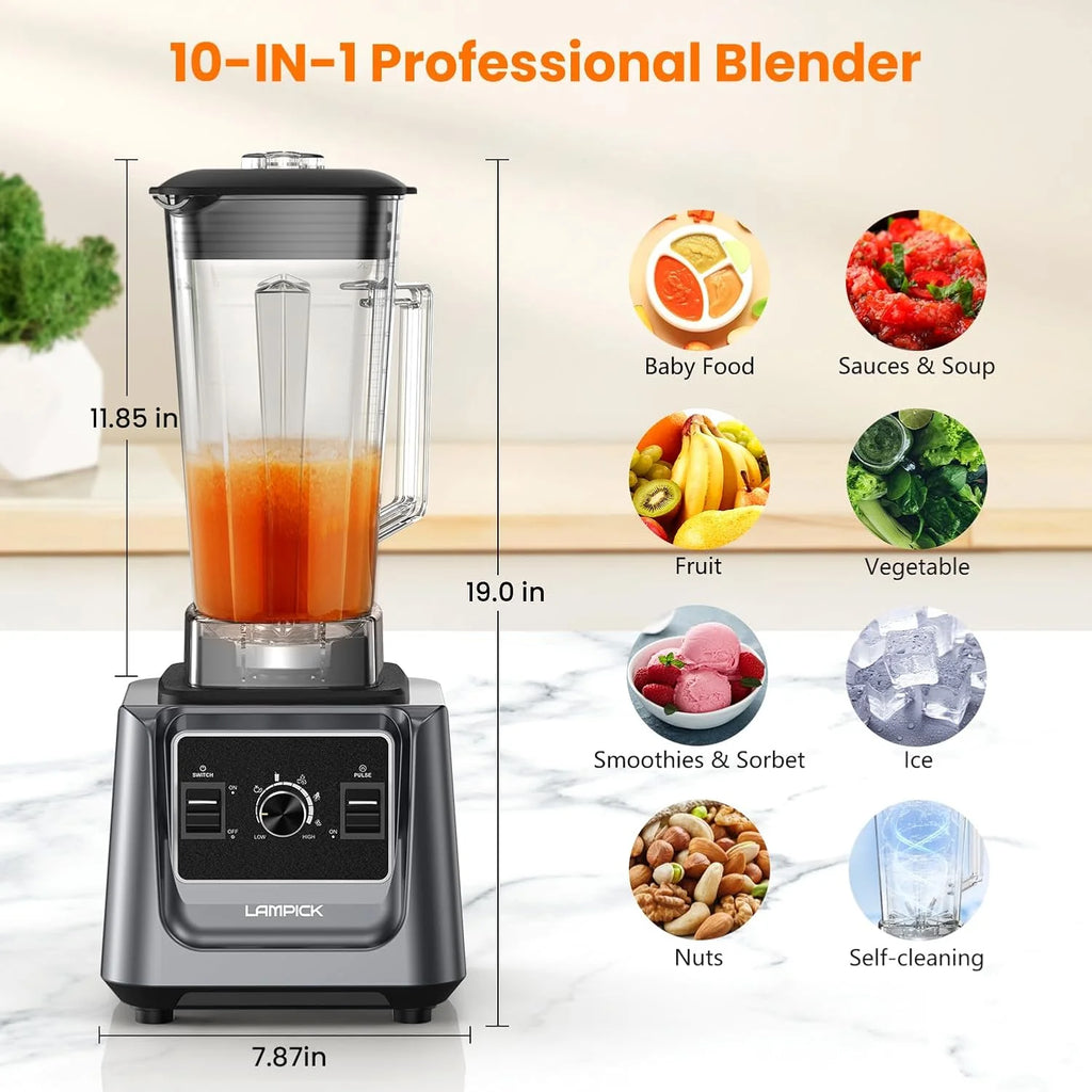 Blenders for Kitchen, 2000W Blender for Smoothies 35000 RPM