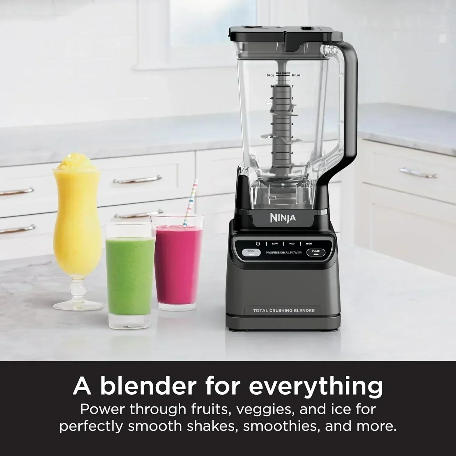 Ninja BL610 Professional 72 Oz Countertop Blender 1000-Watt Base Total Crushing Technology