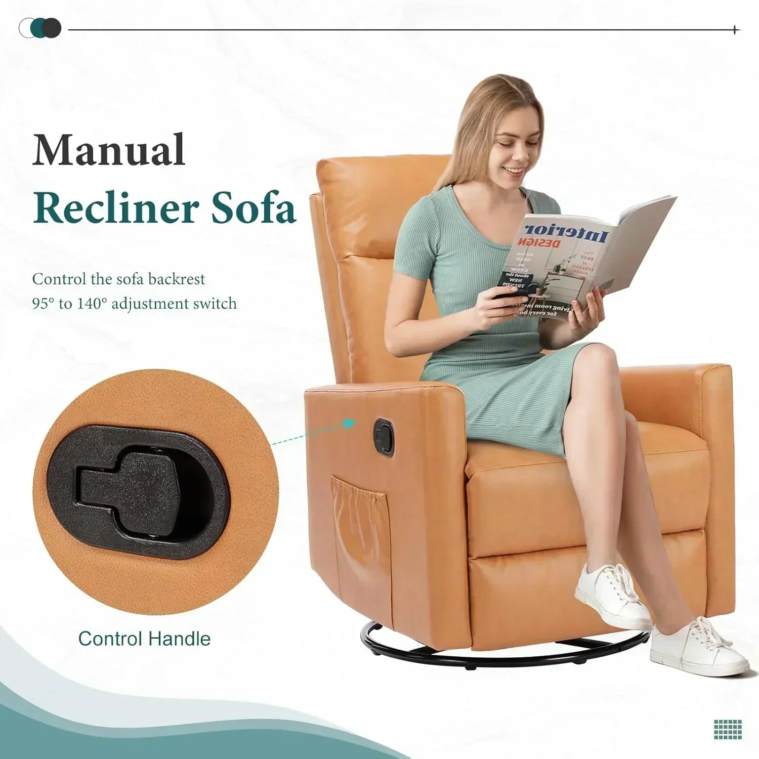 Sweetcrispy Massage Recliner Chair for Adults Adjustable Home Theater Seating