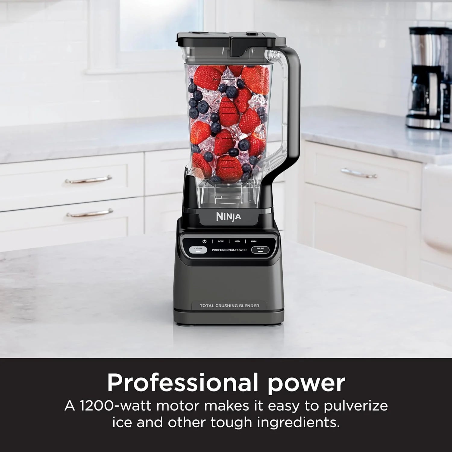 Ninja BL610 Professional 72 Oz Countertop Blender with 1000-Watt Base and Total Crushing Technology for-Smoothies, Ice and Frozen Fruit, Black