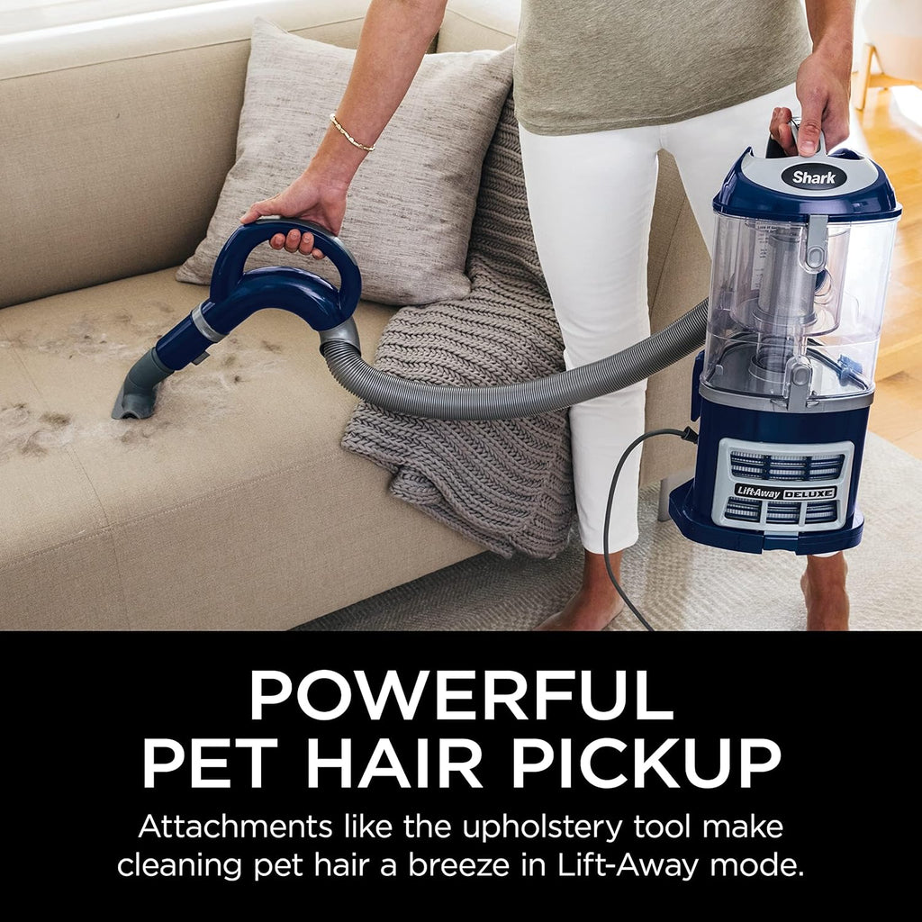 Upright Vacuum Navigator Lift-Away Deluxe with Large Dust Cup Capacity HEPA Filter Swivel Steering Upholstery Tool & Crevice Tool