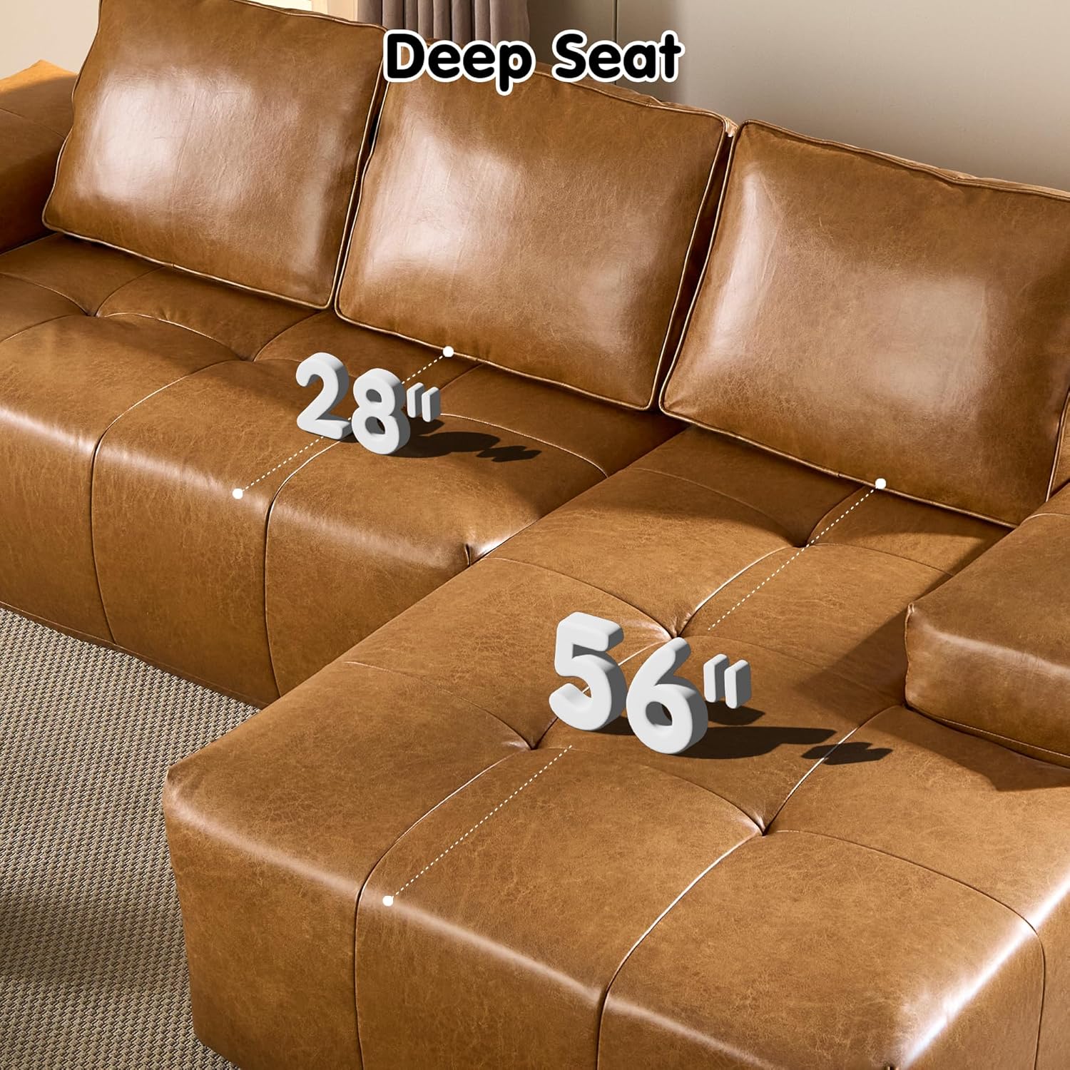 Ovios 104 Cloud Section Sofa L-shaped lounge chair, modern modular sofa