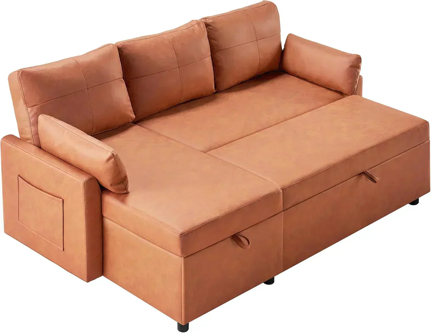 VanAcc Sofa Bed Sleeper Sofa with Storage Chaise 2 in 1 Pull Out Couch Living Room