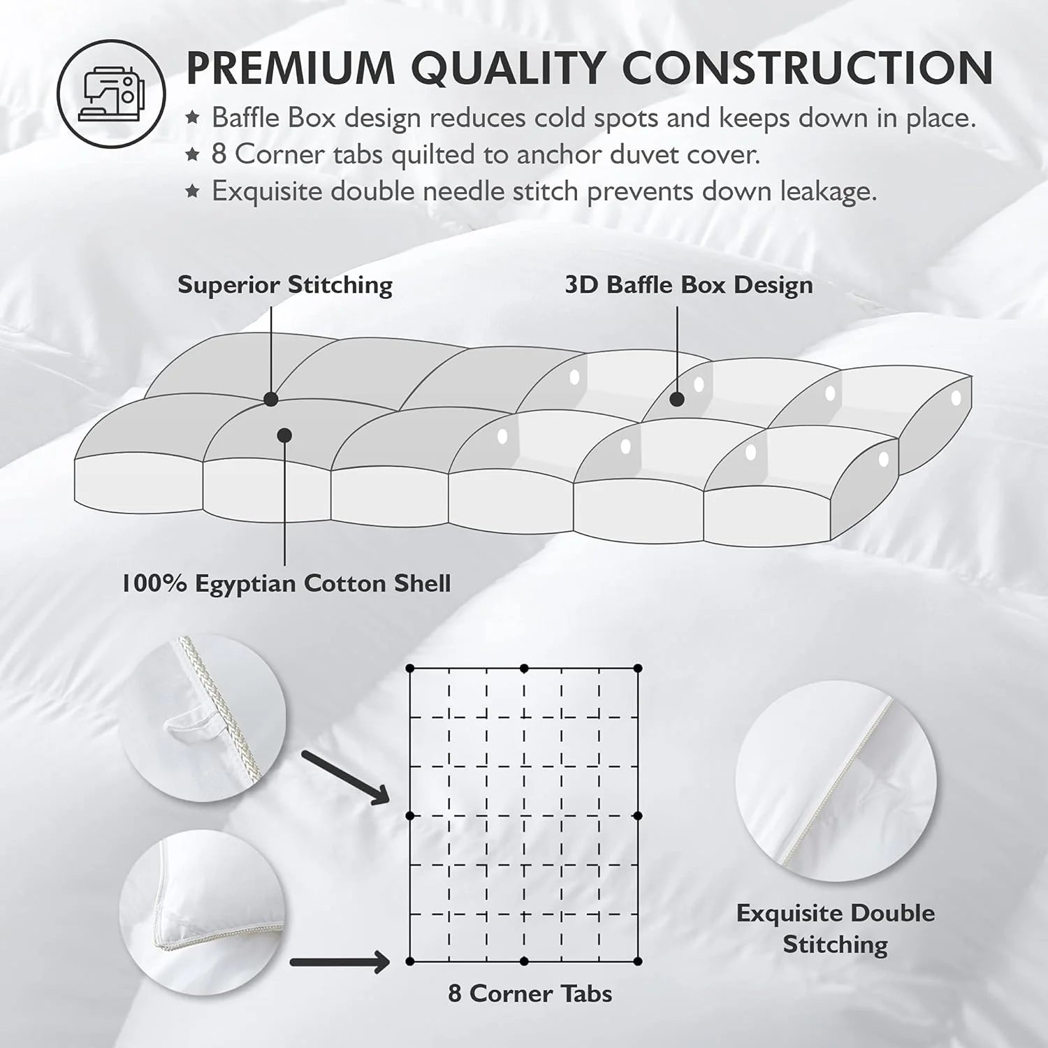 Baffle Box Design Comforter Duvet